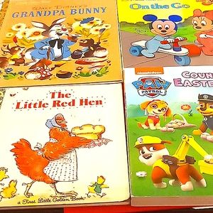 Grandpa Bunny, The Little Red Hen, On the Go, Count on the Easter Pup's.